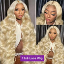 613 Blonde Body Wave 13x6 HD Transparent Lace Front Wigs 40 46 Inch 200 Density Brazilian Human Hair Pre Plucked For Black Women