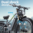 BURCHDA RX80 E-Bike 1000W Motor für Erwachsene 48V17.5AH Elektrofahrrad 26 Zoll 4.0 Fat Tires Schneefahrrad Mountainbike MTB OFF-Road