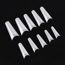 500pcs False Nail Art Tips French Natural Transparent Coffin False Nails Tips Acrylic UV Gel Nail Polish Manicure