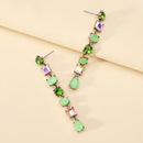 Elegant Cute Teardrop Fashion Shiny Rhinestone Wedding Party Pendant Jewelry Luxury Design Charm Dangle Earrings For Women Gift