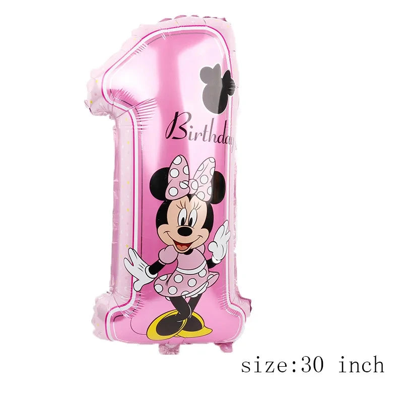 Disney Mickey Minnie Mouse Foil Balloon Baby Shower Birthday Cartoon Mickey Mouse Balloon Party Decoration Air Globos Supplies