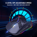 HXSJ Wireless Gaming Mouse RGB Luminous Ultra Light USB 2.4G Cellular 3600DPI For Office Computers Notebook Laptop Mice