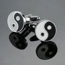 Luxury men's French shirt cufflinks classic round blue black stars rudder cuff buttons suit accessories jewelry gifts wholesale