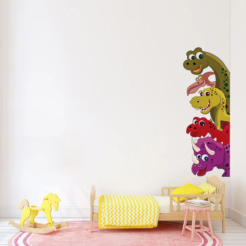 Funny Probe Dinosaur Room Decor Wall Decals Behind The Door Stickers Kids Bedroom Living Room Children Nursery Mural Wall Art