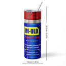 20oz Cups with Straw,Reusable Straw Cup for WD40 Dirty Pattern Thermos,Stainless Steel,Keep Cold,Ice Drinkware for Stanley Cup