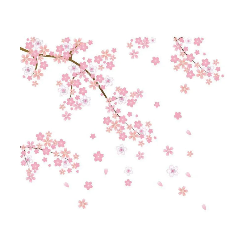 Cherry Blossom Flower Wall Stickers Warm Bedroom Decor Flower Tree Branch Art Decals Wall Decor Mural DIY Sofa Background