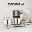 1pc Stand Mixer, 5L Tilt-Head Electric Household - 1300W 6+P electric blender, Food Beater And Butter Beater, EC Plug