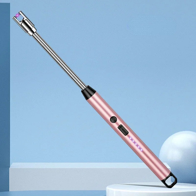 Kitchen USB Electric Arc Lighter Rechargeable Windproof BBQ Flameless Plasma Candle Long Lighters Hose Gas Stove Ignition Gun