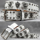 Rivet PU  Leather men's belt Fashion alloy belts Buckle luxury brand jeans belts for men business belt female belt