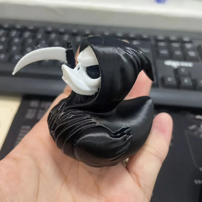 3D Grim Reaper Duck Printed Scary Death Duck Statue Suitable for Home Decoration Halloween Decoration for Haunted House Party