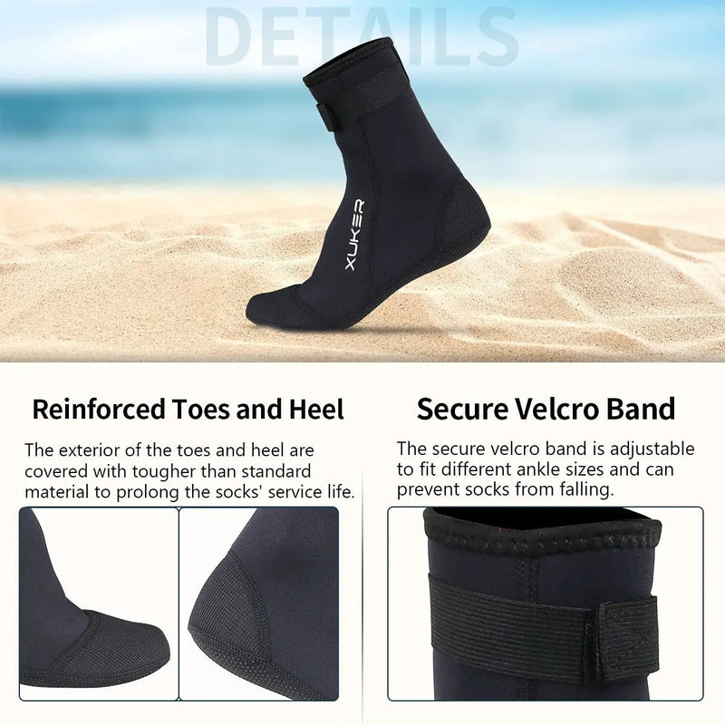 Neoprene Socks 3mm Beach Volleyball Sand Soccer Diving Swimming Surfing Snorkeling Fishing Wading Kayaking Rafting Water Booties