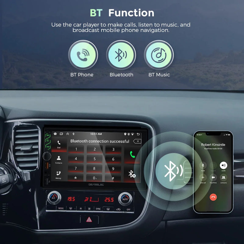 7 Inch Car Radio 2 Din Android 13 Carplay Android Auto Universal Car Multimedia Player Autoradio HD Touch Screen FM Bluetooth