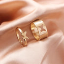 Silver Color Butterfly Rings For Women Men Lover Couple Ring Set Friendship Engagement Wedding Band Open Ring 2022 Trend Jewelry
