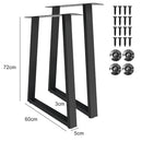 2Pcs Metal Table Legs Iron Desk Bracket Modern Simple Table Foot Accessories for Home Office Bench Desk Table