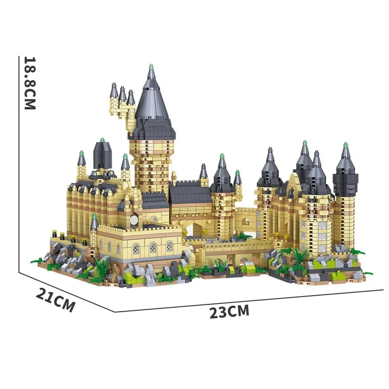 3000+Pcs Micro Building Blocks Hogwarts School Harry Potter Castle Bricks DIY Toys for Children Kids Adult Christmas Gifts