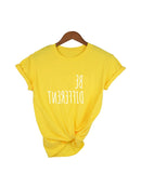 Be Different T-Shirts Lustiger Spruch T-Shirt Sommer Mode Hipster Slogan T-Shirts Damen Freizeit T-Shirts Camisetas Sommer Spruch Shirt