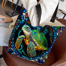 Cross Stitch Shopping Bag Embroidery Hoops DIY Single Shoulder Bag Animals Pattern Crafts Needle Thread Kits for Beginners