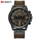 CURREN Top Luxury Brand Men's Military Waterproof Leather Sport Quartz Watches Chronograph Date Fashion Casual Men's Clock 8314