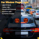 1pc Expression Fun Gesture LED Car Rear Windshield Display Sign, Round Light-up Emoticon Message Board with Remote Car Lights