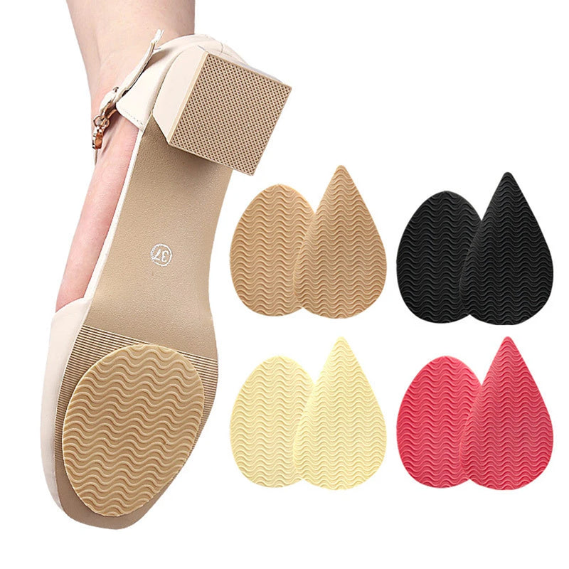 Rubber Shoe Sole Protector Wear-Resistant Non-Slip Forefoot Shoes Mat Self-Adhesive High Heel Sole Protector Rubber Pads Cushion