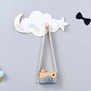 Cloud Shaped Hooks Star Moon Cloud Shape Nail-free Wall Clothes Hooks Room Decorative Key Hanging Hanger Kitchen Storage Hook