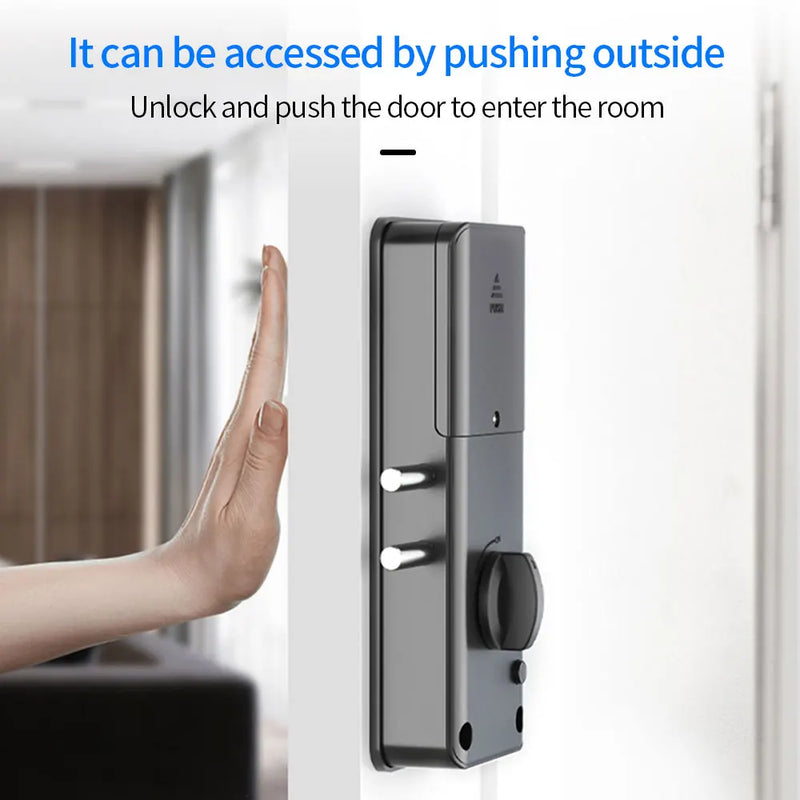 Smart Electric Motor Lock With Tuya App Keyless Entry Door Lock Concealed Invisible Installation IC Card Lock for Wooden Door