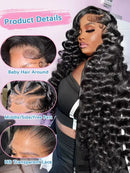 The Silk Cascade | 40-Inch HD Lace Front Deep Wave Human Hair Wig