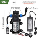 3M-25M 3/8”PE Hose Misting System DIY Adjustable Orange Nozzle Spray Cooling Kit for Greenhouse Garden Plants Fogging Watering