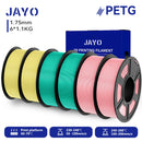 JAYO 3D Filament PLA +/PETG/PLA 1.75MM +/- 0.02MM 6Rolls Coloful Neatly Wound 3D Printing Material For 3D Printer&Pen 1.1KG/ROLL