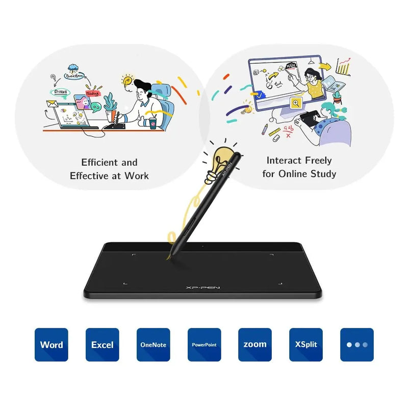 XPPen Graphics Tablet Deco Fun XS Digital Drawing Pen Tablet with 8192 Levels for OSU Online Education Windows Mac