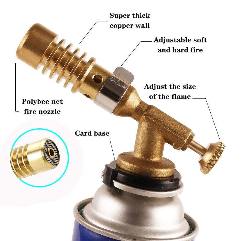 Gas Burner Welding Torch Portable Gas Torch Blowtorch Copper High Temperature Brass Mapp Gas Torch Brazing Solder Welding Plumb