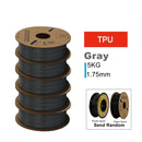 KINGROON 3D Printer Filament PLA PETG TPU ABS 5KG Bundle Black White Gray 1.75mm No bubbles Plastic 5x1kg/Roll , Random Spool