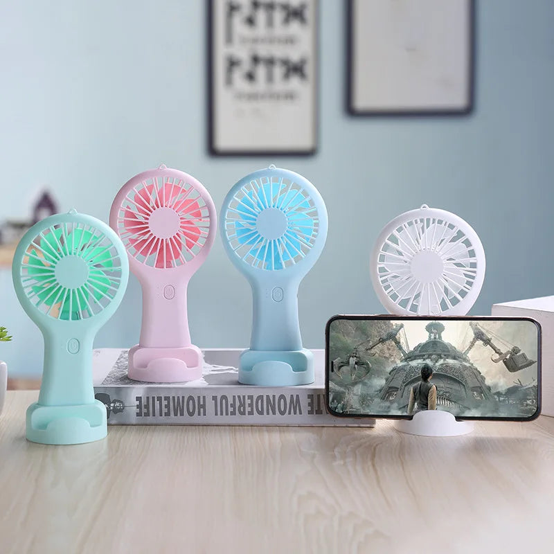 Electric Fan Portable Fan Mini Handheld Usb Rechargeable Handheld Small Pocket Fan for Home Outdoor Travel Camping Air Cooler