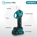 YOFIDRA 30MM Brushless Shearing Scissors 2 Gears Cordless Garden Fruit Tree Branch Pruning Power Tools For BL1850B 18V Battery