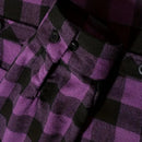 Fall Spring Men Hooded Shirt Color Matching Plaid Print Single-breasted Male Shirt Coat Casual Drawstring Long Sleeves Outerwear