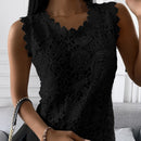 Summer Elegant Floral Lace Vest Fashion Lady&