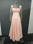 DEAT Elegant Dress Strapless Gauze High Waist Pleated A-line Big Swing Women's Evening Party Dresses 2026 Spring New 35Z2614