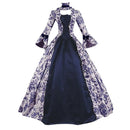 The Masquerade | Lace-Up Victorian Maxi Gown with Ruffled Bodice