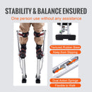 SucceBuy  Drywall Stilts 18''-30''/36''-50'' Adjustable Aluminum Tool Stilts with Protective Knee Pads Non-Slip Work Stilts