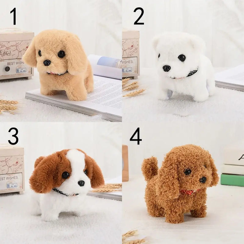 18CM Electric Simulation Puppy Plush Toys Interactive Cute Dog Robot Funny Wagging Shaking Toy For Kids Xmas Gift