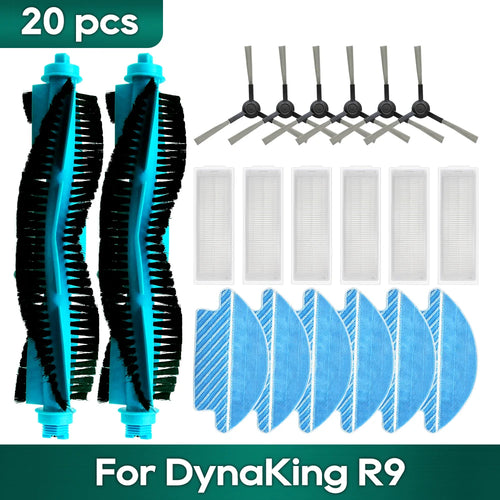 Fit For DynaKing R9 다이나킹 R9 Robotic Vacuum Cleaner Main Side Brush Hepa Filter Mop Rag Replacement Spare Parts Accessories