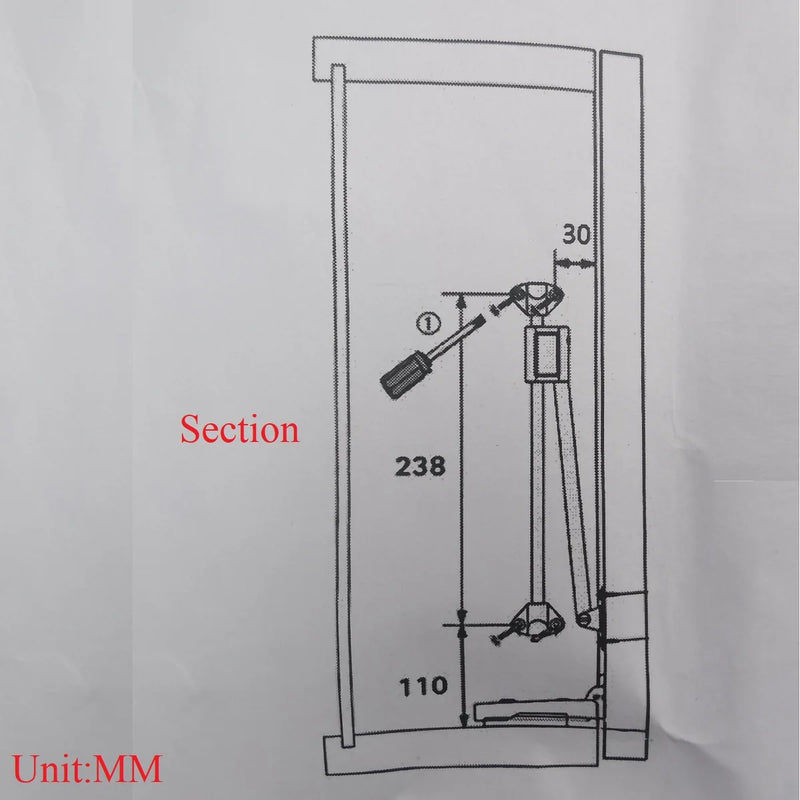 1Pcs Cupboard Cabinet Flip Down Door Stay Drop Lid Sliding Rail Bar Reversal Side Mount