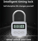 HEE RAK Timer-Vorhängeschloss LCD HD Hintergrundbeleuchtung Zinklegierung 99 Stunden maximale Zeit Super langer Standby Anti-Sucht elektronisches Schloss
