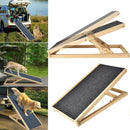 BRIEFNESS Multifunktionale Auto-Hochbett-Hunderampe mit rutschfestem Teppich, verstellbare klappbare Haustiertreppe, praktische Hilfsstufen
