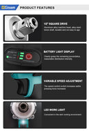 The Torque Surge | 520N.m Brushless Cordless Impact Wrench, 18V Kit