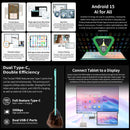 【New】 Teclast P50Ai 11 Inch 90Hz Tablet Pc Android 15 Ai Os (6Gb+10Gb Expansion)16Gb Ram 128Gb Lpddr5 7000Mah Allwinner A733-Ai Octa-Core 1280X800 Wifi-6 Bt 5.4