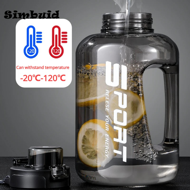 1.2L/1.7L/2.5L Large-Capacity Sports Water Bottle with Straw Belly Cup for Fitness Gym Kettle Portable Plastic Cup Drinkware