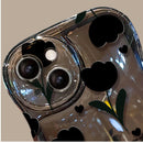 Cute Wave Tulip Flower Clear Soft Phone Case For iPhone 11 Pro Max 14 Pro Max 12 Pro 13 11 Korean Love Heart Hang Chain Cover