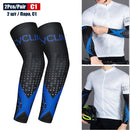 1Pair Sports Cooling Cycling Arm Sleeves Anti-UV Protection Elastic Arm Cover for Driving Running Basketball Football Golf