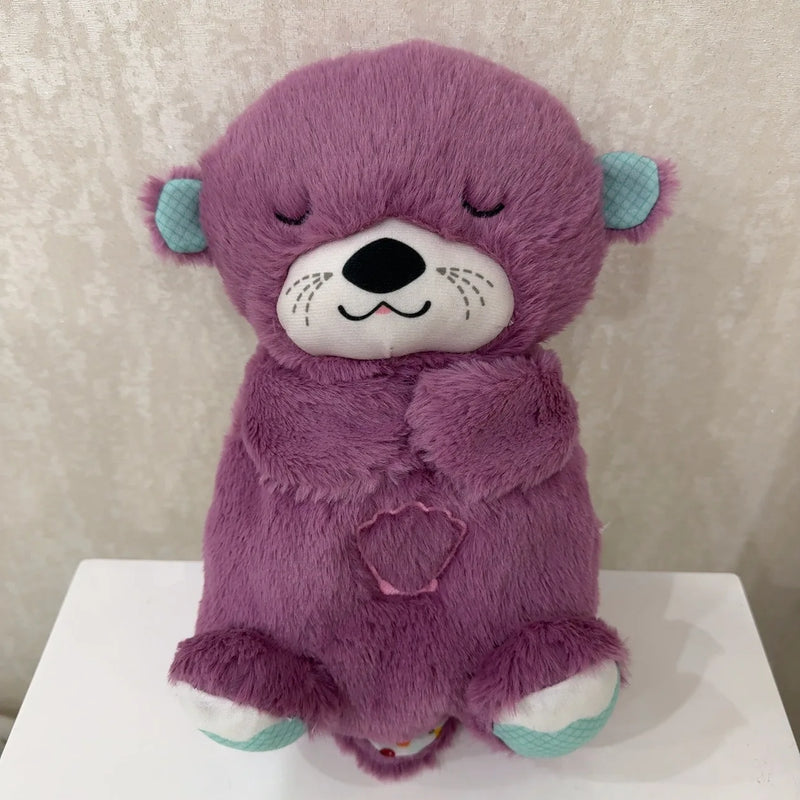 Kids Bear Teddy Playmate Otter Plush Doll Toy Music Companion Sound Light Doll Toy Adult Birthday Christmas Gift